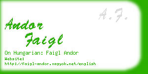 andor faigl business card